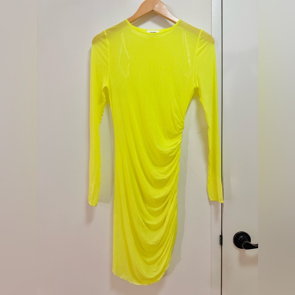 superdown Angela Ruched Mesh Dress